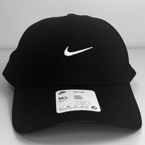 Nike Black Dri-FIT Adult Unisex M/L Club Cap Strapback Adjustable Sports Hat NWT